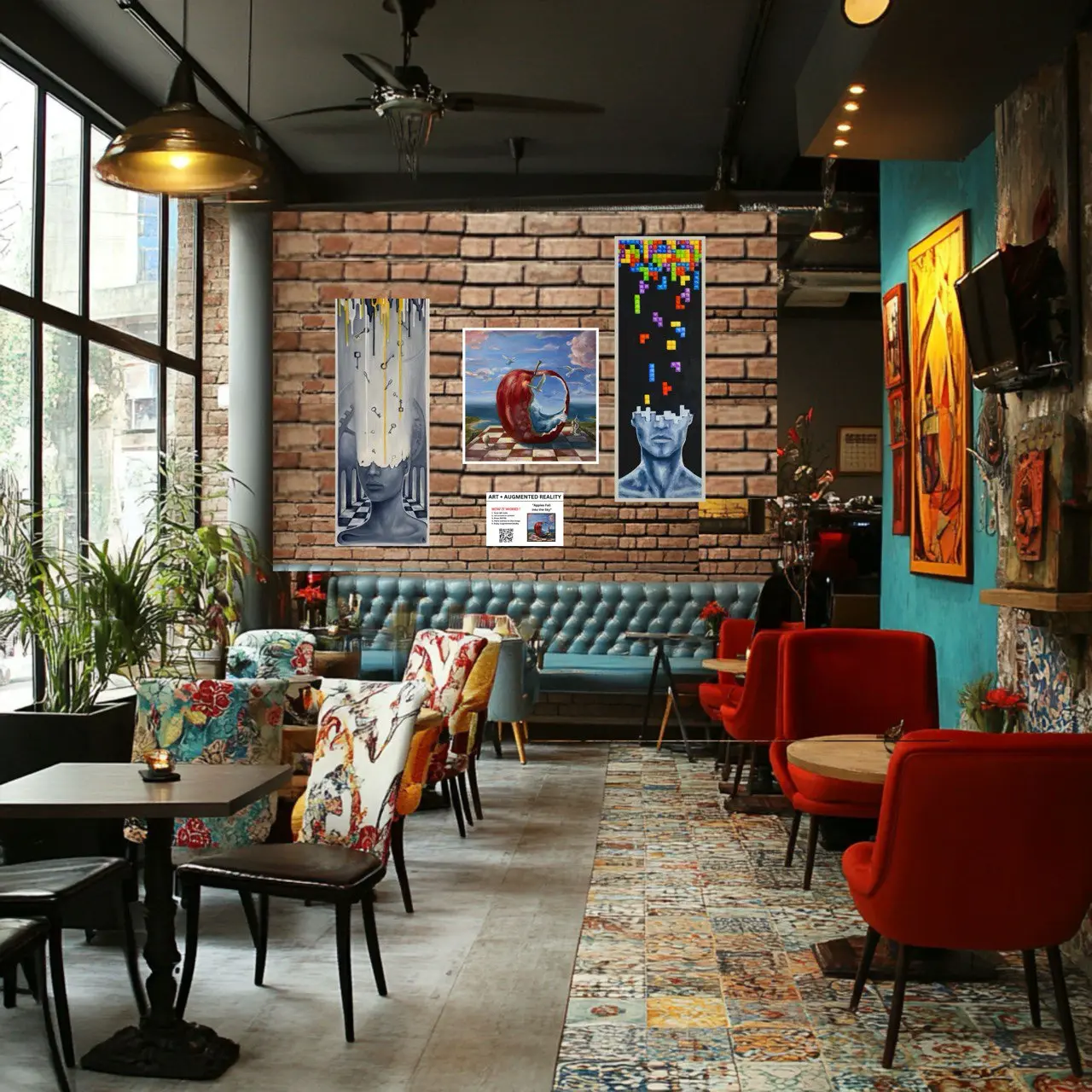 creative interactive design for coffe shop