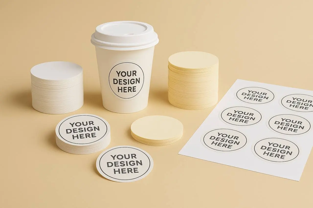 custom stickers for coffe cups
