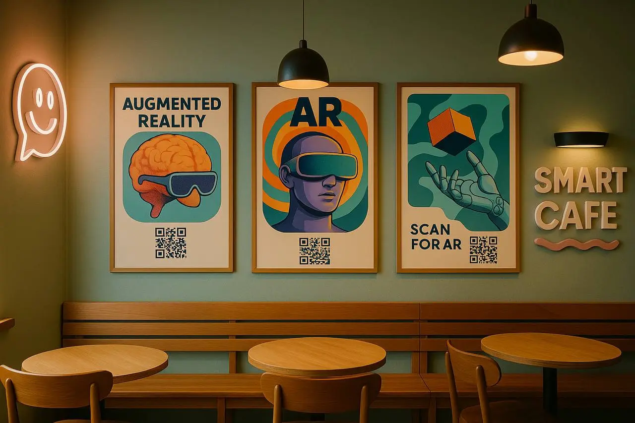 interctive posters for coffe shop